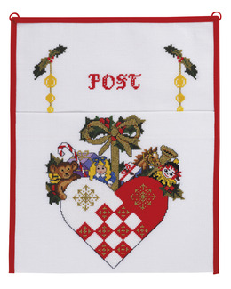 Broderikit Julpost Hjärta