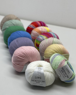 Garn Merino 200 Bebe Color Strikking, pynt, garn og strikkeoppskrifter