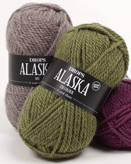 Garn Drops Alaska Strikking, pynt, garn og strikkeoppskrifter
