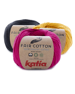 Garn Fair Cotton Strikking, pynt, garn og strikkeoppskrifter