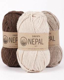 Garn Drops Nepal Strikking, pynt, garn og strikkeoppskrifter
