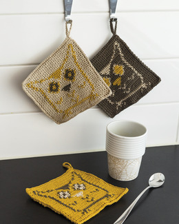 Beskrivning Grytlappar med djurmotiv!