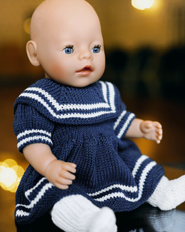 Beskrivning Dockkläder Sjömansklänning