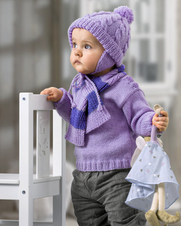 Beskrivning Babyset - mössa och halsduk