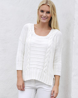 Beskrivning Tröja med fläta