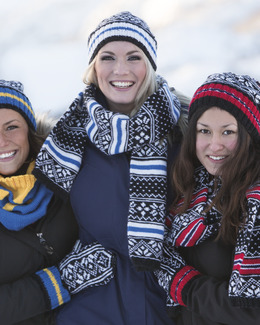 Beskrivning Mössa, Halsduk och vantar