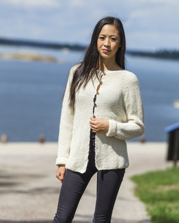 Beskrivning Rätstickad Kofta