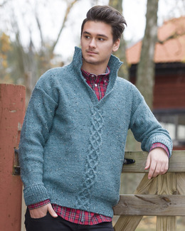 Beskrivning Tröja med fläta & krage