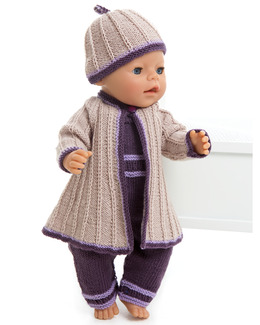 Beskrivning Dockkläder Kappa & mössa