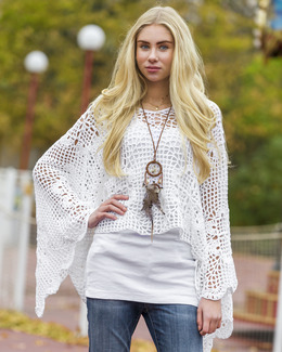 Beskrivning Tunika/Poncho Virkad