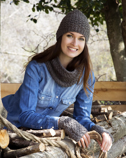 Beskrivning Halsvärmare och mössa