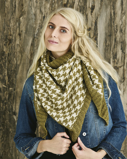 Beskrivning Sjal med rutmönster