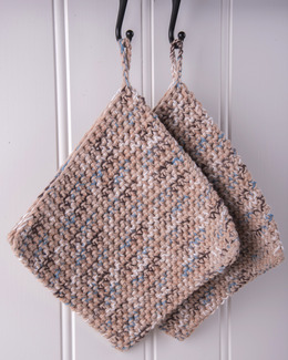 Beskrivning Grytlapp Dubbelvirkad