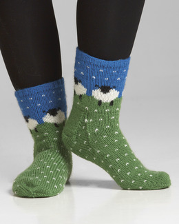 Beskrivning Sockor Får i hage