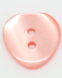 Knapp Hjärta 18 mm rosa