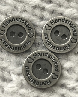 Metallknapp Handstickad 15 mm