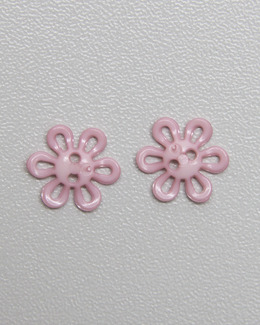 Knapp rosa blomst 12 mm Strikking, pynt, garn og strikkeoppskrifter
