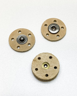 Tryck-knapp 22 mm läder