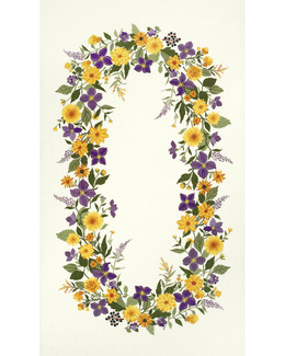 Broderikit Duk Clematis/dahlior