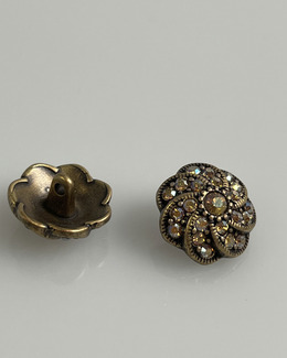 Knapp 18 mm Diamant Guld