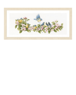 Broderikit Tavla Blomsterkvitter