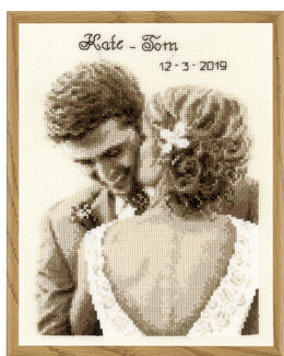 Broderikit Tavla Bröllopslycka