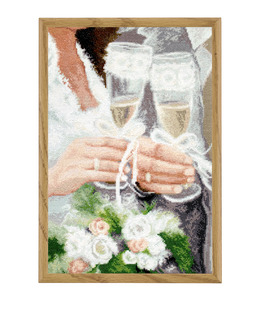 Broderikit Tavla Bröllopsskål