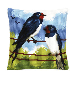 Broderikit Kudde Svalor