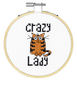 Broderipakke Bilde Crazy cat lady Strikking, pynt, garn og strikkeoppskrifter