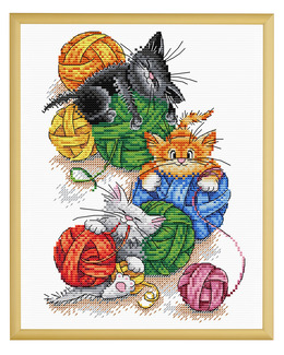 Broderikit Tavla Busiga vänner