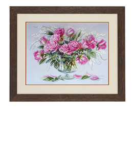 Broderikit Tavla Blommor i vas