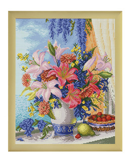 Diamond painting Bukett med liljor