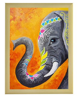 Diamond painting Elefant Strikking, pynt, garn og strikkeoppskrifter
