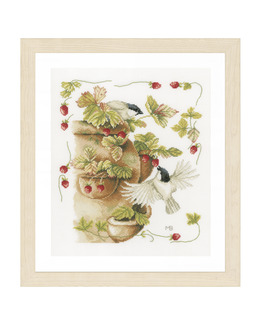 Broderikit Tavla Jordgubbsodling