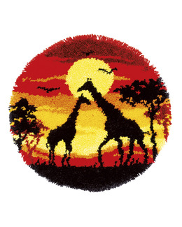 Ryamatta Siluetter på savannen