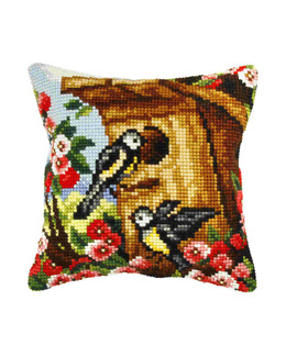 Broderikit Kudde Fågelhuset