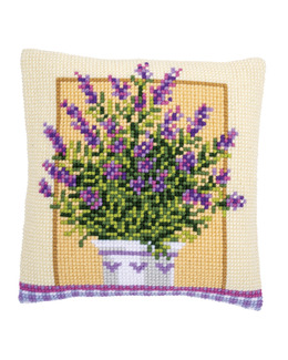 Broderikit Kudde Lavendel