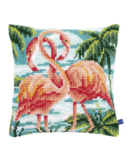 Broderikit Kudde Flamingos