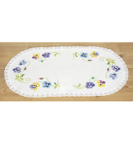 Broderikit Duk Violer