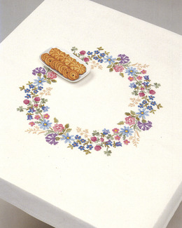 Broderikit Duk Blomsterkrans