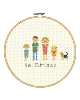 Broderikit Tavla familjen