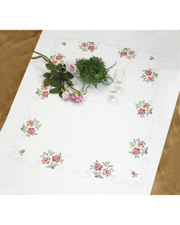 Middagsduk Rosor med eller utan garn