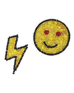 Märke Pärlbroderi Smiley 2-pack