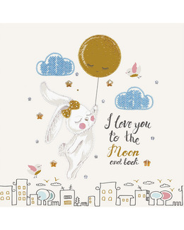 Pärlbroderi Love you to to the moon