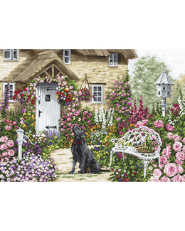 Broderikit Tavla Blomstrande trädgården