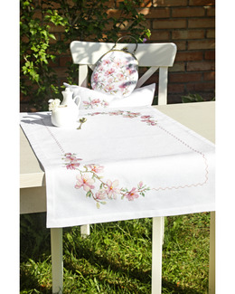 Broderikit Löpare Rosa blomster