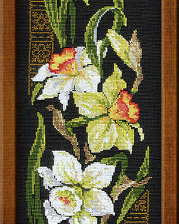 Broderikit Tavla Påskliljor