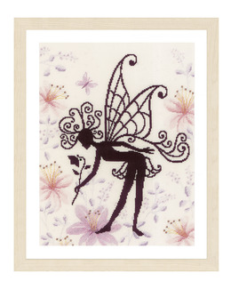 Broderikit Tavla Silhuett fe Lila