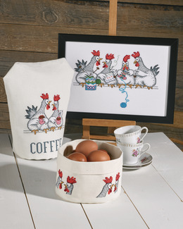 Broderikit Frukt/Brödkorg Höns