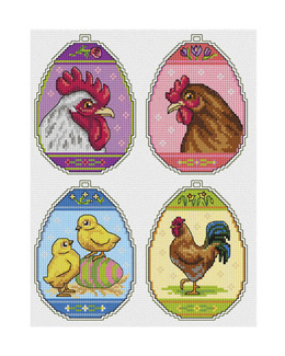 Plastic Canvas Påsk 4-pack